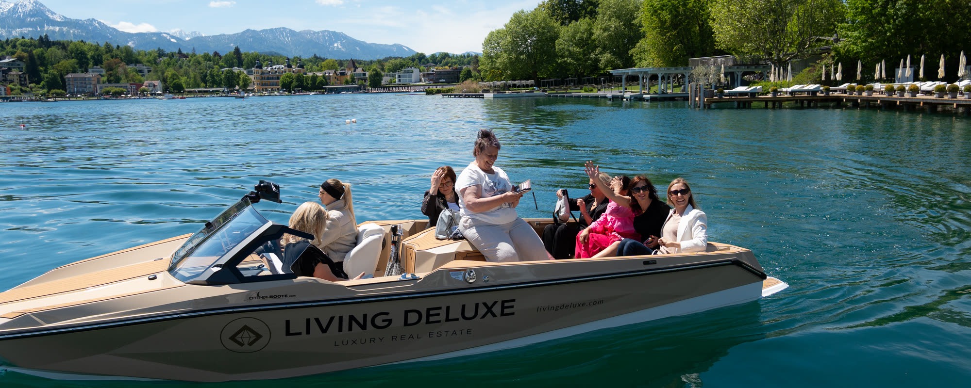 Mit dem Boot am Wörthersee